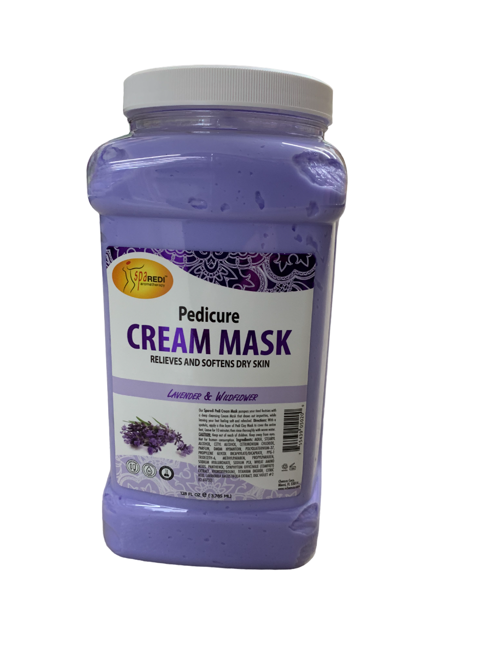 SpaRedi Pedicure Cream Mask Lavender and Wildflower
